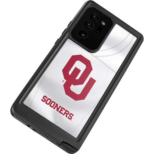 University of Oklahoma White Jersey Galaxy Note20 Ultra 5G Waterproof Case